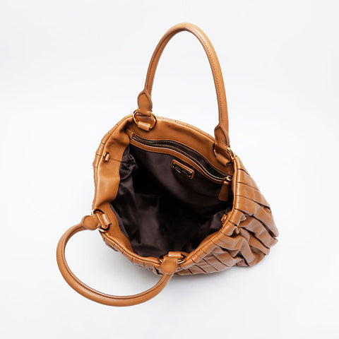 Miu Miu 2-way leather padlock Shoulder Bag Brown WS21270