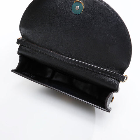 Chloe Leather Nile Minaudière 2way Shoulder Bag black WS21271