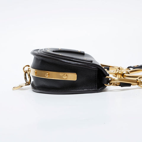 Chloe Leather Nile Minaudière 2way Shoulder Bag black WS21271