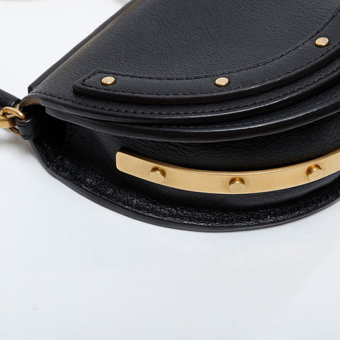 Chloe Leather Nile Minaudière 2way Shoulder Bag black WS21271