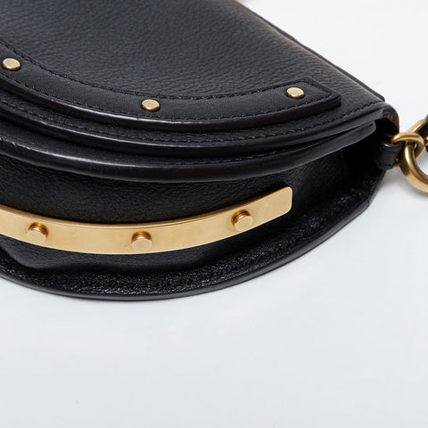 Chloe Leather Nile Minaudière 2way Shoulder Bag black WS21271