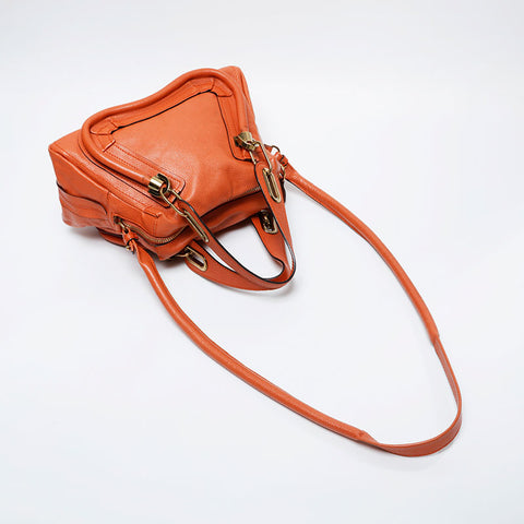 Chloe Leather Paraty Shoulder Bag Brown WS21272