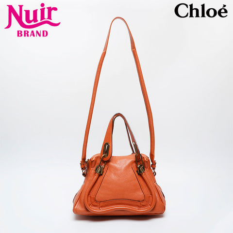 Chloe Leather Paraty Shoulder Bag Brown WS21272