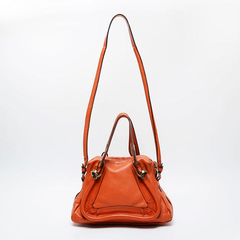 Chloe Leather Paraty Shoulder Bag Brown WS21272