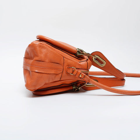 Chloe Leather Paraty Shoulder Bag Brown WS21272