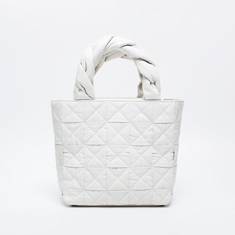 CHANEL 10 series 2005-2006 Leather COCO Mark Handbag white WS21274