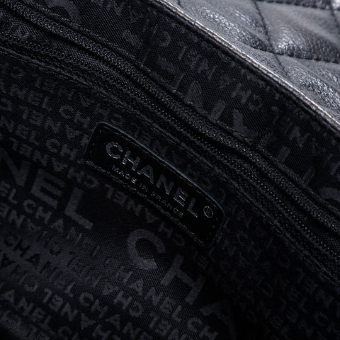 CHANEL 10 series 2005-2006 2.55 Caviar Chain Shoulder Bag black WS21275