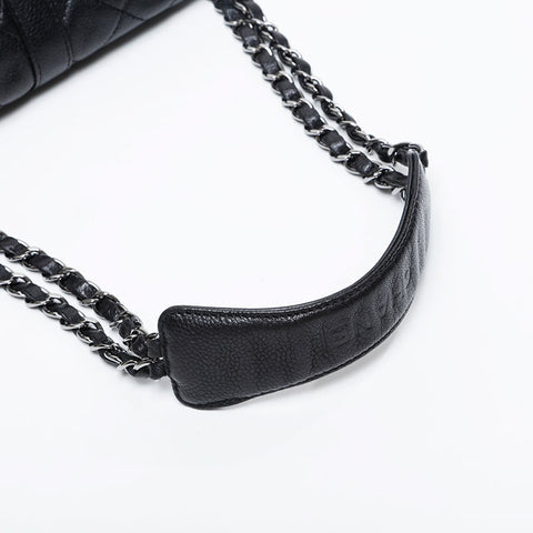CHANEL 10 series 2005-2006 2.55 Caviar Chain Shoulder Bag black WS21275