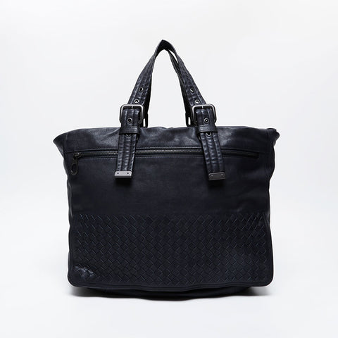 BOTTEGAVENETA INTRECCIATO leather business bag Handbag black WS21276