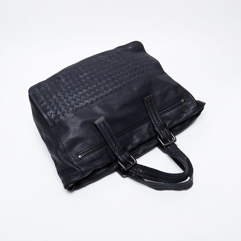 BOTTEGAVENETA INTRECCIATO leather business bag Handbag black WS21276