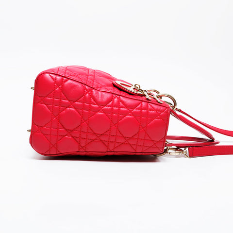 Christian Dior Lady Leather 2way Medium Shoulder Bag pink WS21277
