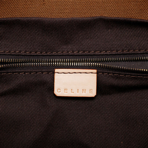 CELINE Macadam PVC handbag Boston bag Brown WS21279