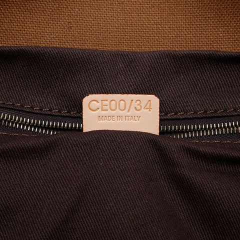 CELINE Macadam PVC handbag Boston bag Brown WS21279