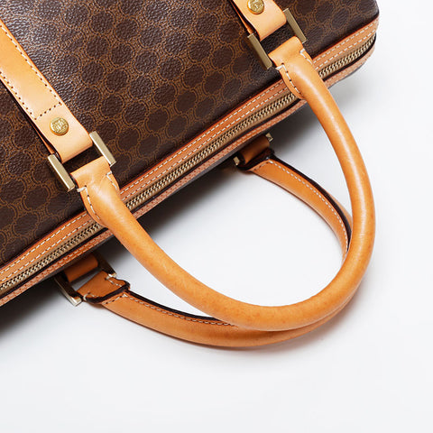 CELINE Macadam PVC handbag Boston bag Brown WS21279