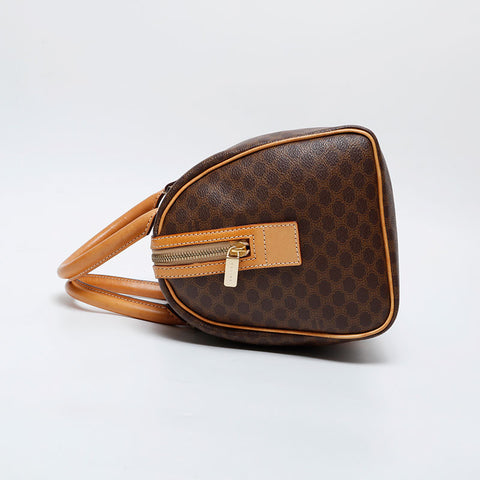 CELINE Macadam PVC handbag Boston bag Brown WS21279