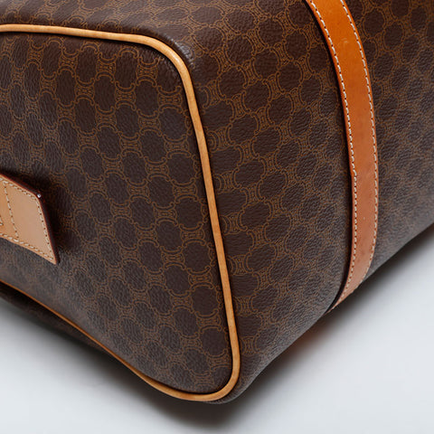 CELINE Macadam PVC handbag Boston bag Brown WS21279