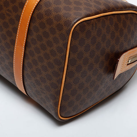 CELINE Macadam PVC handbag Boston bag Brown WS21279
