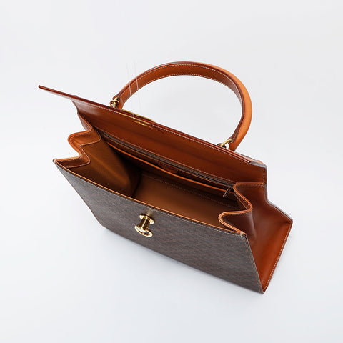 CELINE Macadam PVC Shoulder Bag Brown WS21280