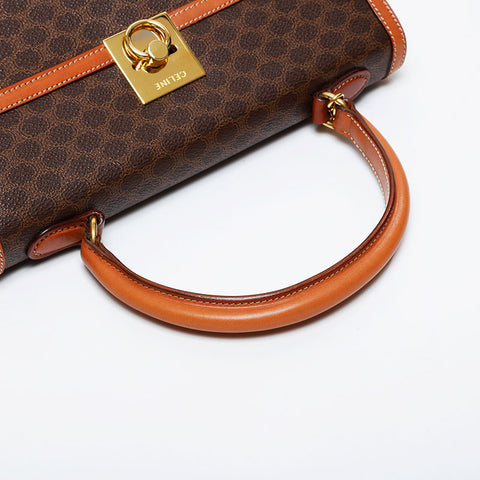 CELINE Macadam PVC Shoulder Bag Brown WS21280