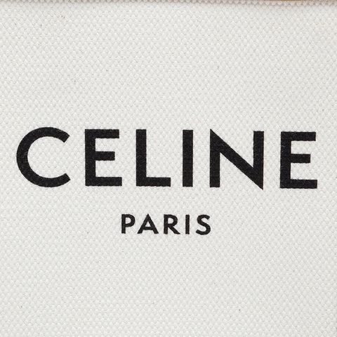 CELINE Mini Vertical Kaba Logo Tote Canvas Shoulder Bag Brown WS21281