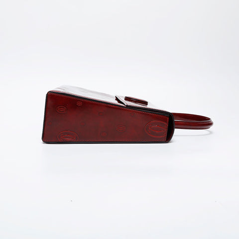 CARTIER Patent Leather Happy Birthday Handbag Red WS21283