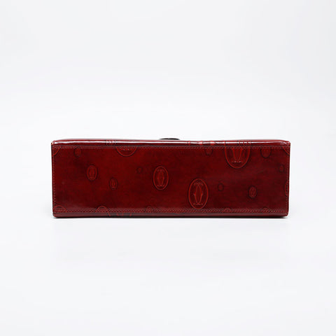 CARTIER Patent Leather Happy Birthday Handbag Red WS21283