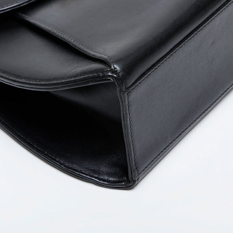 CARTIER Leather PANTHERE top handle in gold Handbag black WS21285
