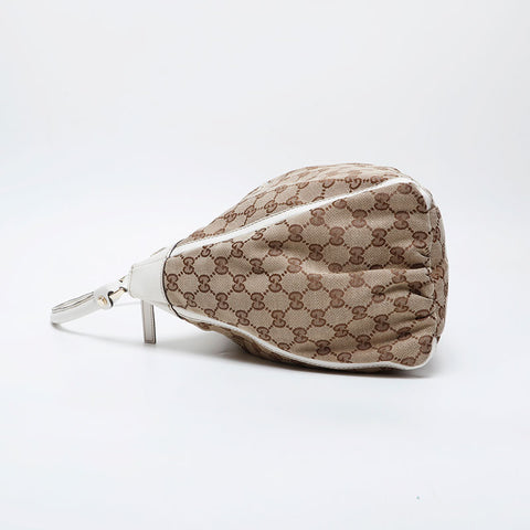 GUCCI GG Canvas Abbey Hobo Shoulder Bag beige WS21286