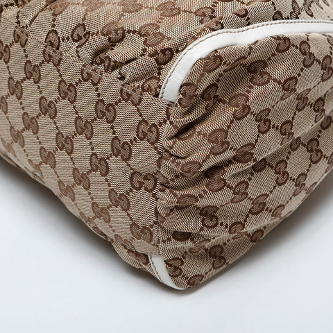 GUCCI GG Canvas Abbey Hobo Shoulder Bag beige WS21286
