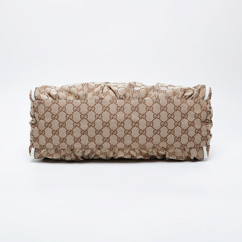 GUCCI GG Canvas Abbey Hobo Shoulder Bag beige WS21286