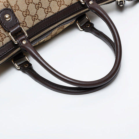 GUCCI GG canvas brown leather Sukey Handbag beige WS21288