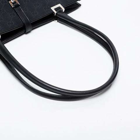 GUCCI GG Canvas Jackie Tote Shoulder Bag black WS21291