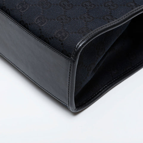 GUCCI GG Canvas Jackie Tote Shoulder Bag black WS21291