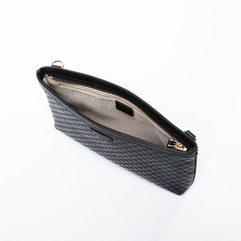 GUCCI Micro GG Shima Leather Shoulder Bag black WS21294