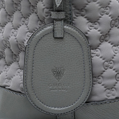 GUCCI GG Neoprene Canvas Leather Tote Shoulder Bag gray WS21295