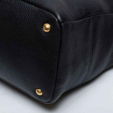 PRADA Leather 2way Handbag black WS21300