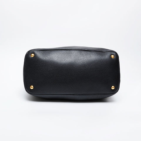PRADA Leather 2way Handbag black WS21300