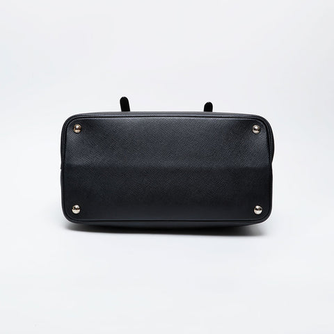 PRADA Saffiano Cuir Leather 2-way Handbag black WS21301