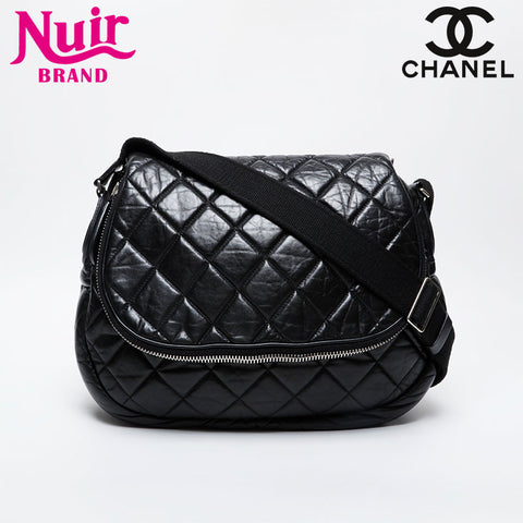 CHANEL 15th series 2011 Leather Coco Cocoon Matelasse Shoulder Bag black WS21304