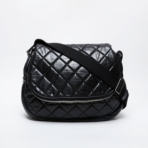 CHANEL 15th series 2011 Leather Coco Cocoon Matelasse Shoulder Bag black WS21304
