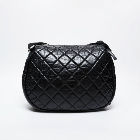 シャネル CHANEL 15番台 2011 レザー コココクーン マトラッセ ショルダーバッグ ブラック WS21304