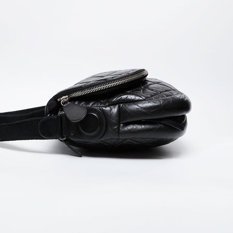 CHANEL 15th series 2011 Leather Coco Cocoon Matelasse Shoulder Bag black WS21304