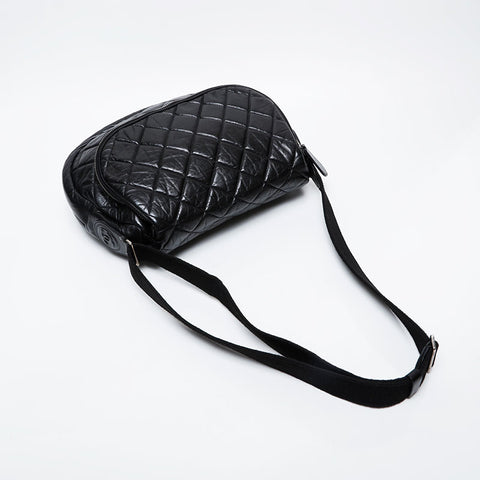 CHANEL 15th series 2011 Leather Coco Cocoon Matelasse Shoulder Bag black WS21304