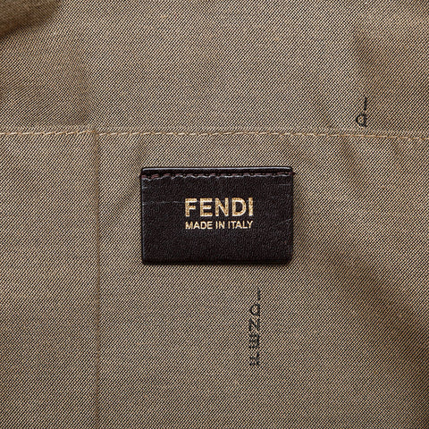 FENDI Leather Chameleon 2way Shoulder Bag Brown WS21308