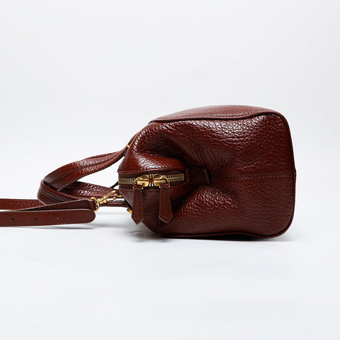 FENDI Leather Chameleon 2way Shoulder Bag Brown WS21308