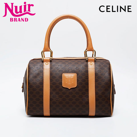 CELINE Macadam PVC Hand Boston bag Brown WS21309