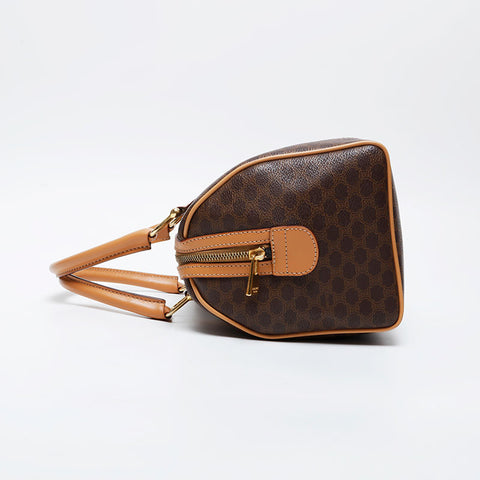 CELINE Macadam PVC Hand Boston bag Brown WS21309