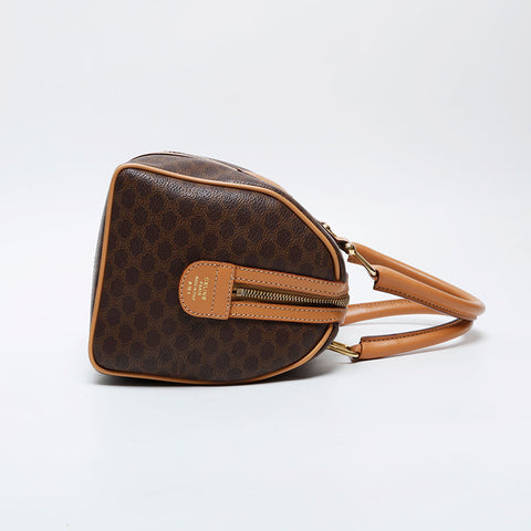 CELINE Macadam PVC Hand Boston bag Brown WS21309