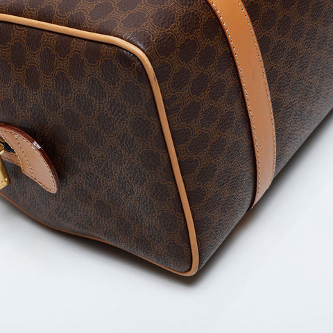 CELINE Macadam PVC Hand Boston bag Brown WS21309