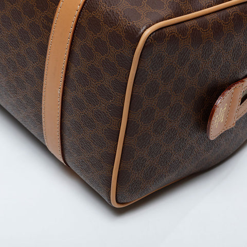 CELINE Macadam PVC Hand Boston bag Brown WS21309